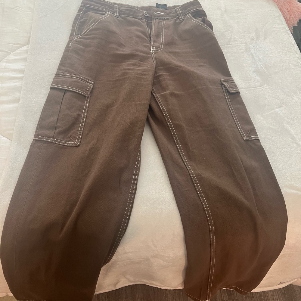 Brown with white sticking H&M pants